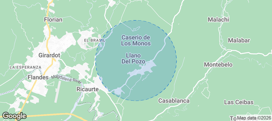 Llano Del Pozo Airbnb map